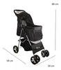 Carriola Grande Plegable 4 Ruedas Para Perros Y Gatos