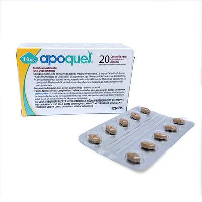 Apoquel Masticable 3.6 mg Zoetis Contra el Prurito Alivia la Comezón