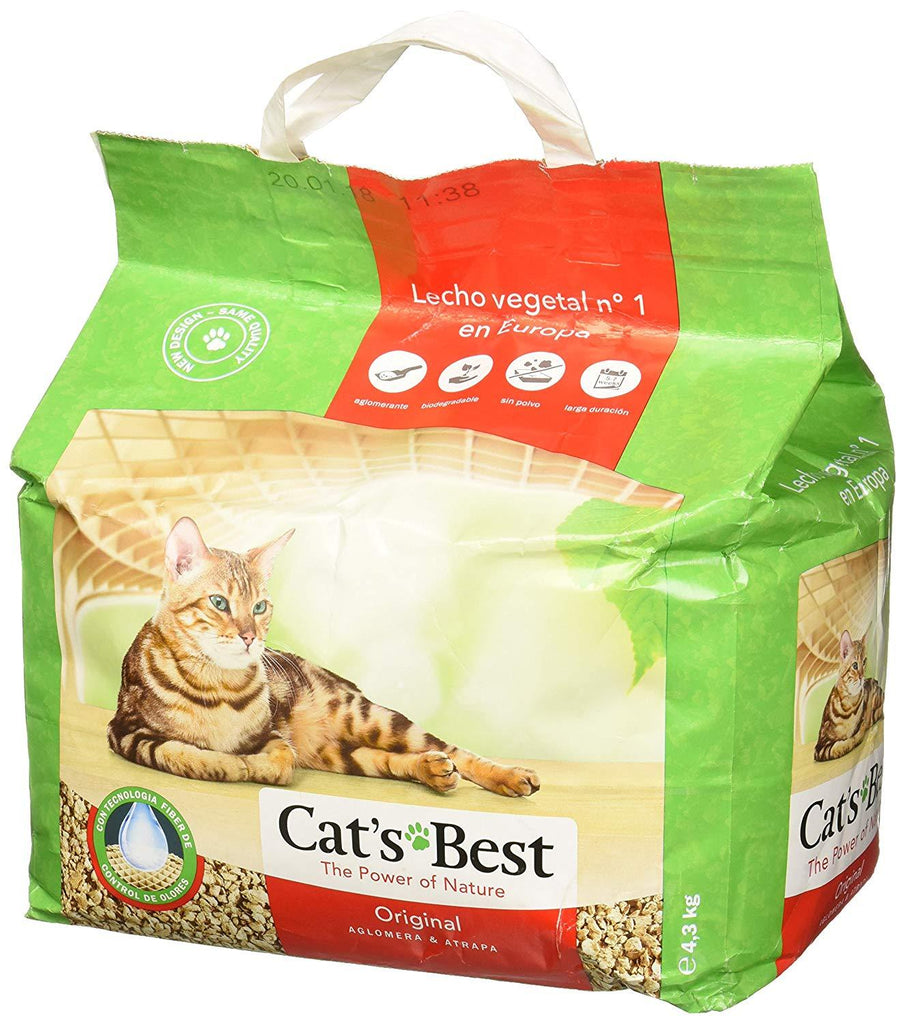 Cat's Best Arena para Gatos Aglomerante EcoPlus 10L (4,3 kg). Arena  Biodegradable Hasta 7 Semanas de Uso. Lecho para Gatos de Fibra Vegetal  Aglutinable. : : Productos para mascotas