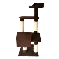 MyA Mueble Árbol Rascador para Gatos con Casa y Cama, Torre Grande 123 cm