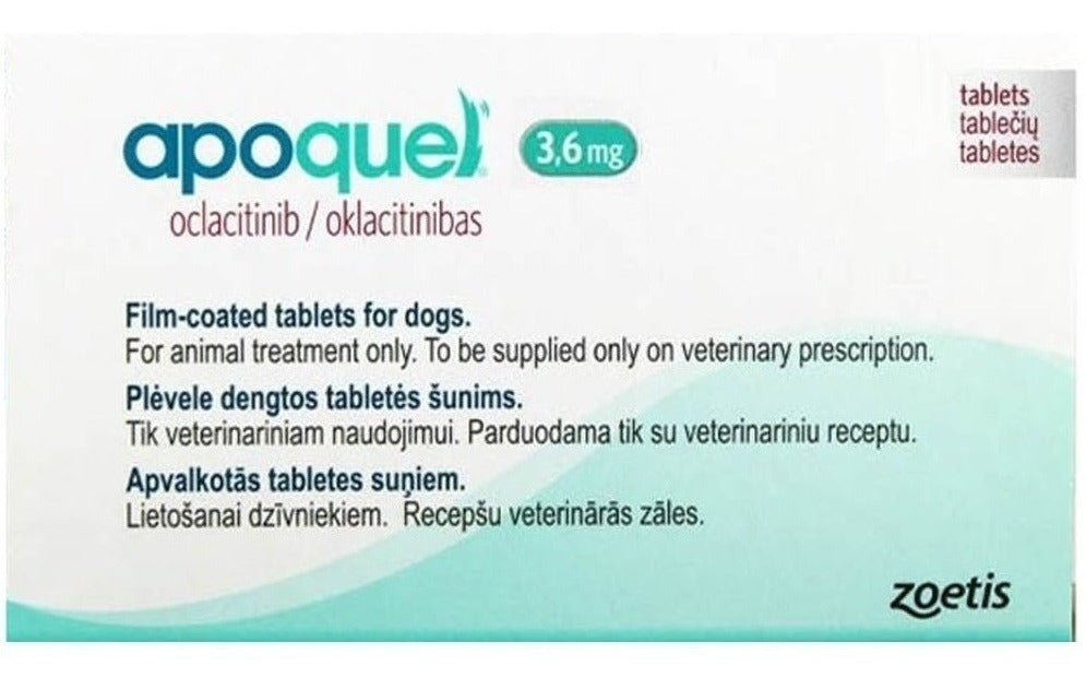 Zoetis Apoquel 3.6 mg Comprimidos Oclacitinib Perros Mascotas y Accesorios Mx