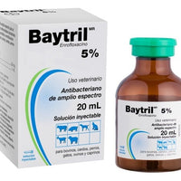 Baytril 5% 20 Ml Anti-bacteriano Sintético Veterinario