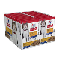 Hill's Science Diet Adult 7+ alimento húmedo en pouch para gato senior, platillo de pollo 79g Caja con 24 pz