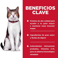 Hill's Science Diet Adult 7+ alimento húmedo en pouch para gato senior, platillo de pollo 79g Caja con 24 pz