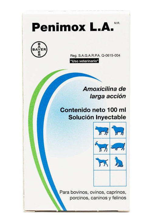 Penimox L.A. Antibiótico Amoxicilina Larga Accion 100 Ml
