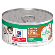Hill's Science Diet Lata Kitten Savory Turkey Entrée Alimento Húmedo para Gatitos sabor Pavo 82gr