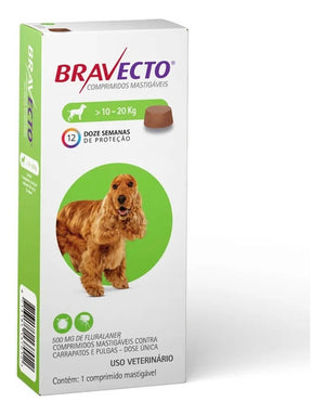 Bravecto Tab Masticable Antiparasitaria Canina 10-20 Kg