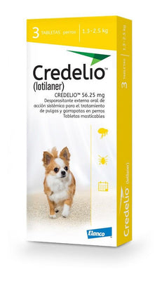 Credelio Tabletas 1.3-2.5 Kg (lotilaner)