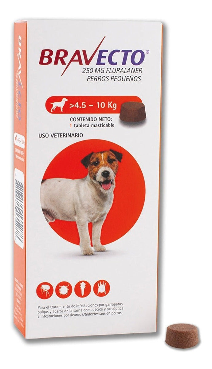 Bravecto Tab Masticable Antiparasitaria Externa Perro 4-10kg