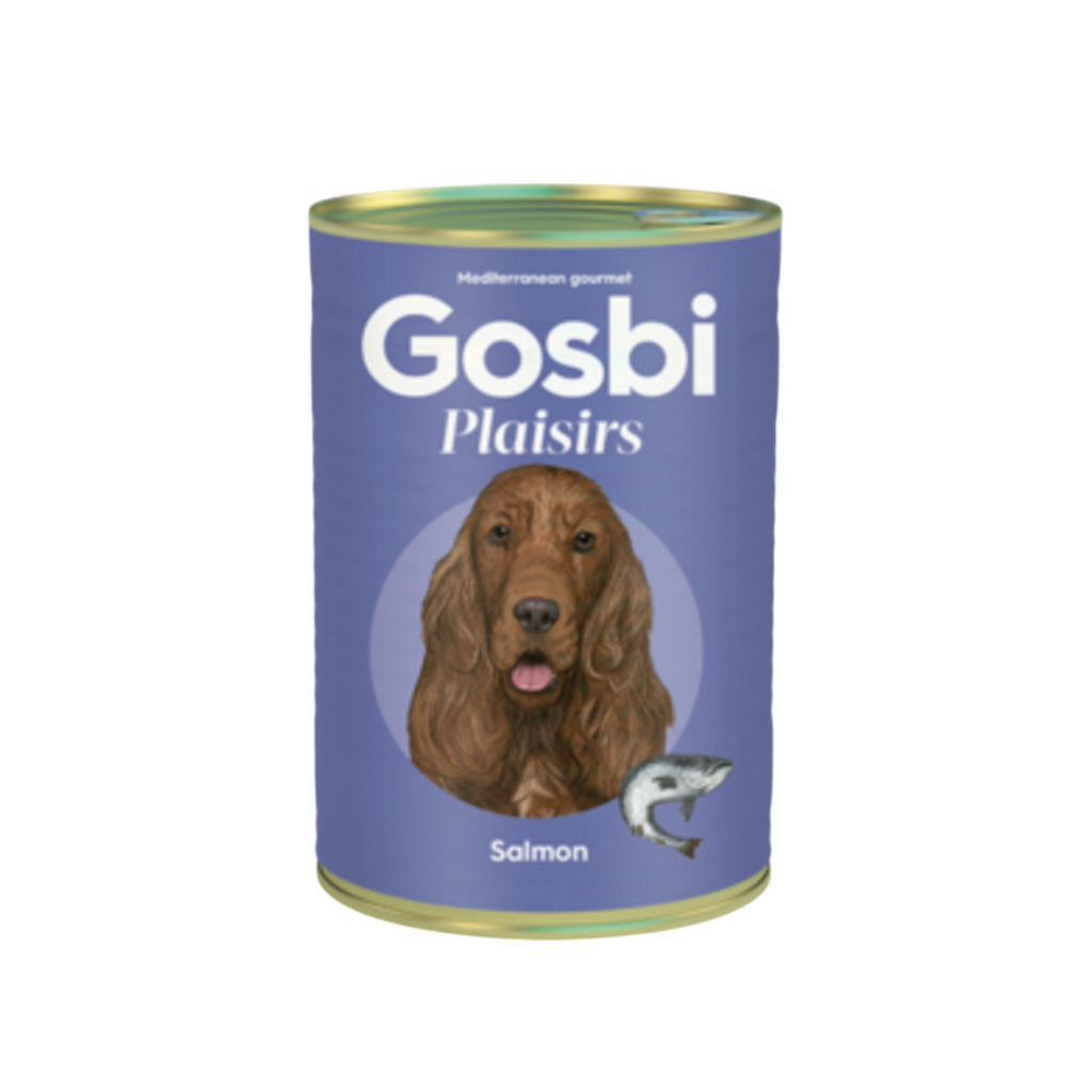 Gosbi Plaisirs Perro Alimento Húmedo Sabor Salmón 380g Comida Natural y Nutritiva