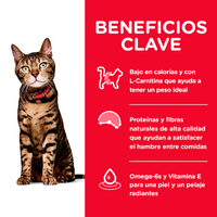 Hills Science Diet Adult Light Alimento para Gatos Adulto Bajo en Calorías Croqueta