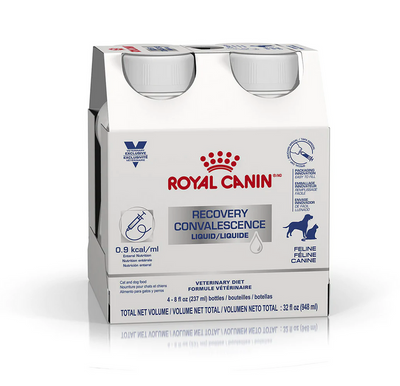 Royal Canin Recovery Liquido 4 Pack Veterinary Diet Perros/Gatos (4 botellas de 237 ml c/u)