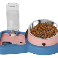 Comedero Para Perros Y Gatos 3 En 1 Diseño Reloj 500 Ml