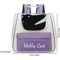 Mochila Transportadora De Viaje Para Gatos 37 * 25 *34 Cm
