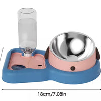 Comedero Para Perros Y Gatos 3 En 1 Diseño Reloj 500 Ml