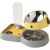 Comedero Para Perros Y Gatos 3 En 1 Diseño Reloj 500 Ml