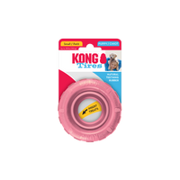 KONG Puppy Tire: Juguete de caucho para perros cachorros que estimulan la masticación y reducen el estrés