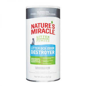 Nature´s Miracle Talco Destructor de Olores para Caja de Arena de Gato 567gr