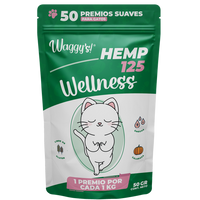 Premios Waggy’s Wellness Gatos 50 Pzas CBD Bienestar Integral y Relajación