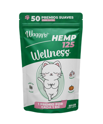 Premios Waggy’s Wellness Gatos 50 Pzas CBD Bienestar Integral y Relajación