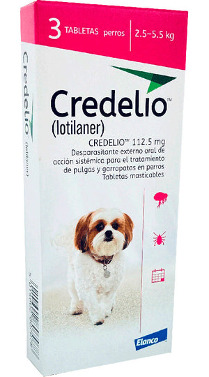 Credelio Tabletas 2.5kg- 5.5kg Contra Pulgas Elanco