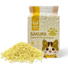 Arena Para Gato Tofu Sakura Pet 2.5kg Aglomerante Ecológica con Aromas Frutales