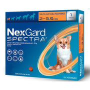 NexGard Spectra 2‑3.5 kg – Antipulgas, Garrapatas, Gusanos y Sarna en un solo bocado