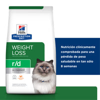 Hills Science Diet Alimento Gatos r/d 3.9 kg Sobrepeso Diabetes Croqueta Pienso