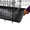 Jaula metálica para perro gatos plegable negra
