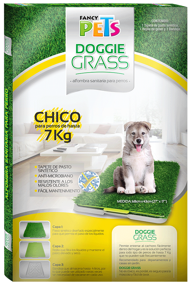 FancyPets Tapete Pasto Sintetico Doggie Grass CH 68 cm x 43 cm