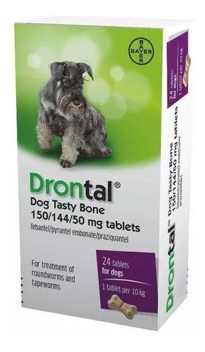 Drontal Perro 10 Kg 24 Tabletas Desparasitante Nematicida Elanco