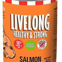 LiveLong Healthy Strong Salmon Sweet Potato Can Dog Food Made with 90% Fish, 13 oz, 12 Cans by LiveLong Healthy Strong