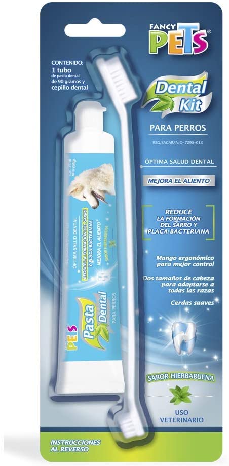 Kit Dental Pasta De Dientes Perro Gato Cepillo Fancy Pets