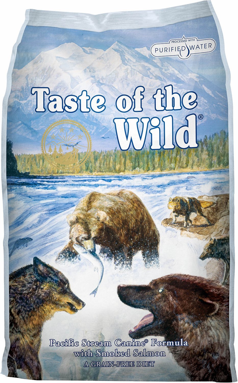 Taste of the Wild Pacific Stream - Alimento seco para perros sin granos con  salmón ahumado, 28 libras