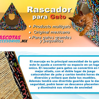 Rascador de Cartón Triangular para Gatos 3 en 1 con Catnip (47cm x 43.5cm x 24cm)