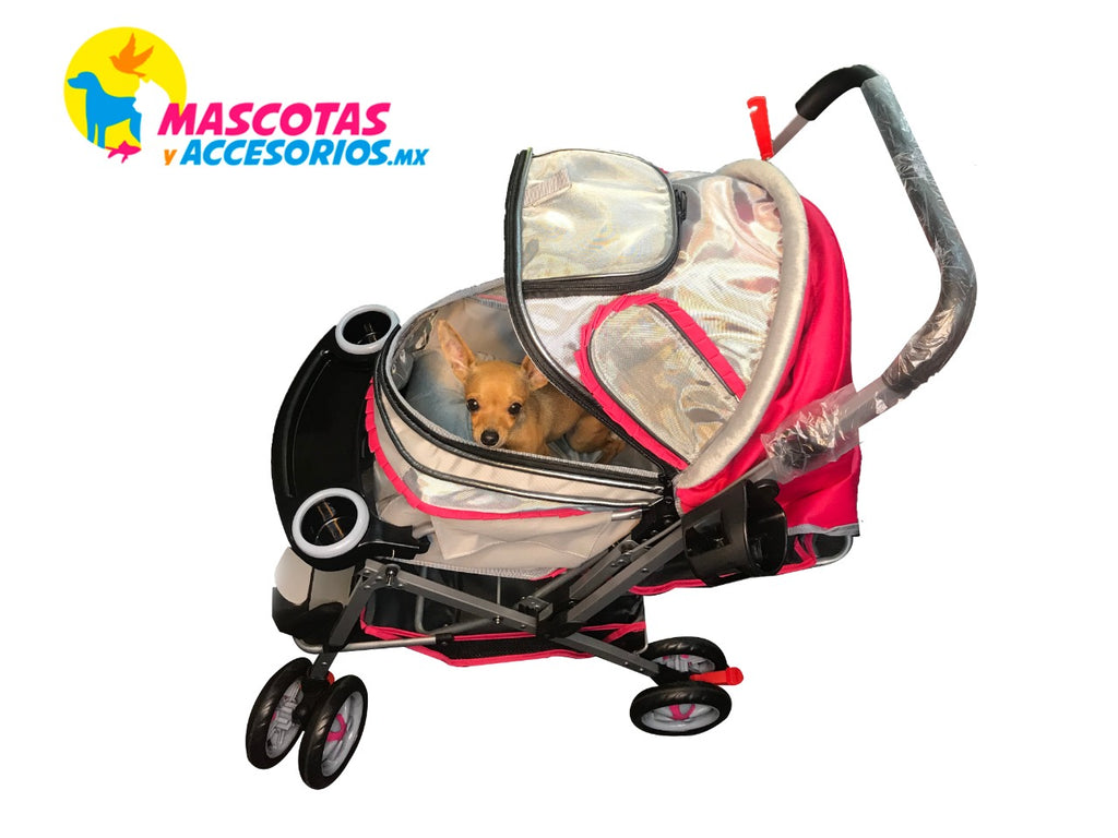 Carriola Carreola Transportadora Para Mascotas Perros Gatos Cachorros  Rosa y Azul