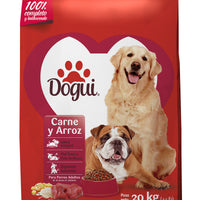 Dogui Alimento Croquetas Perros Adultos Carne y Arroz 20 kg