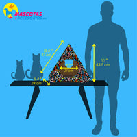 Rascador de Cartón Triangular para Gatos 3 en 1 con Catnip (47cm x 43.5cm x 24cm)