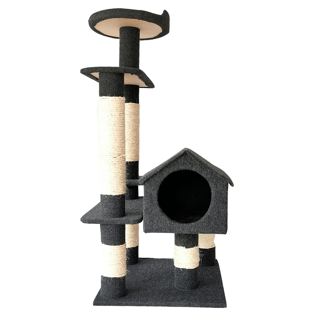 MyA Mueble Árbol Rascador para Gatos con Casa y Cama, Torre 123 | Mascotas y Accesorios Mx