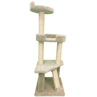 MyA Mueble Árbol Rascador para Gatos con Casa y Cama, Torre Grande 127 cm