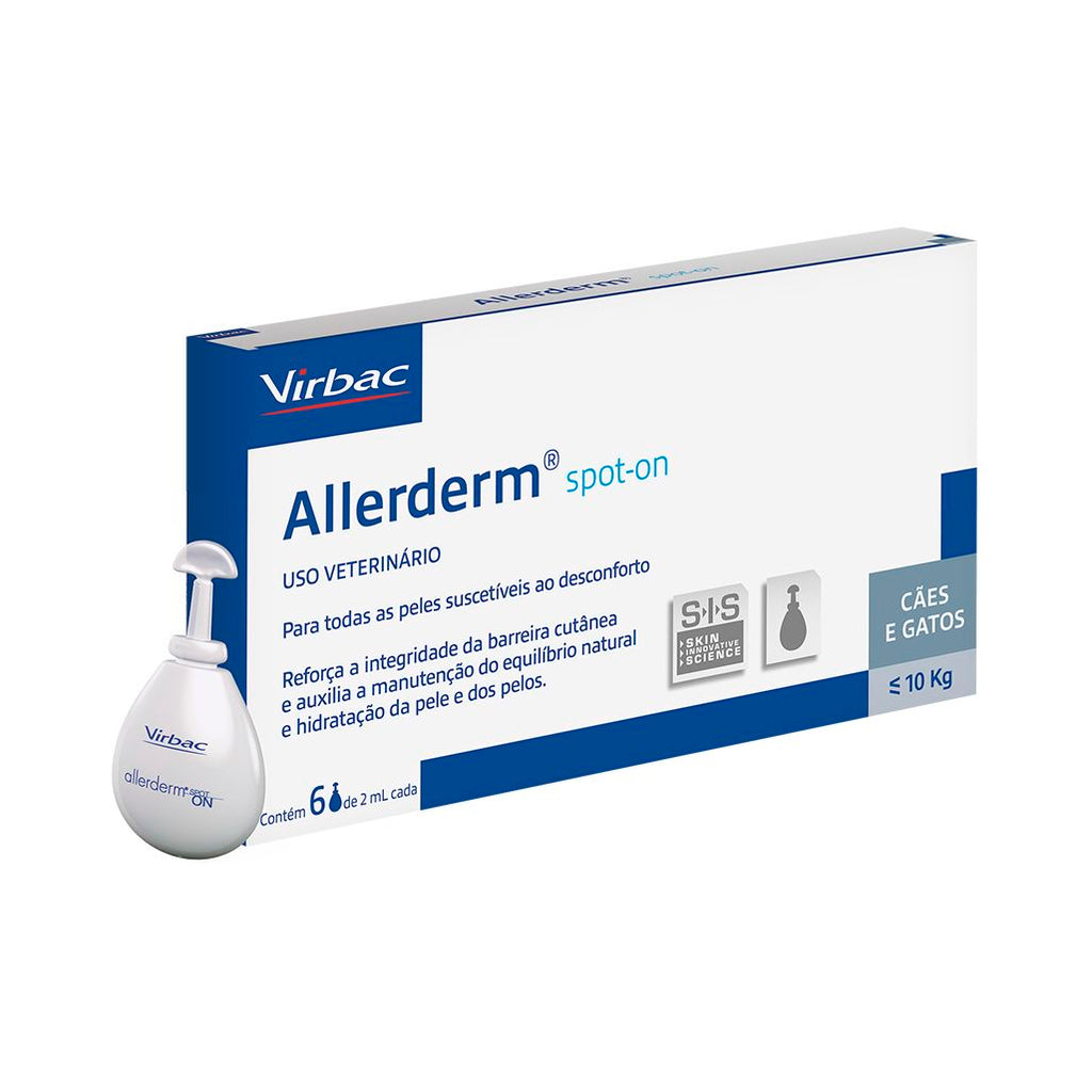 Virbac Allerderm Spot On Perros Gatos Cuidado Piel 6 Pipetas