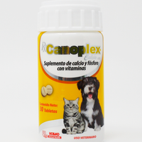 Suplemento Alimenticio Canoplex AD3 Calcio Fosforo 30 Tabs Perro Gato