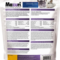 Mazuri Chinchilla Diet 1.3Kg Alimento en Croqueta