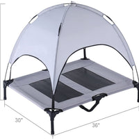Cama Elevada Para Perros  Gatos con Dosel Tela Oxford y Maya