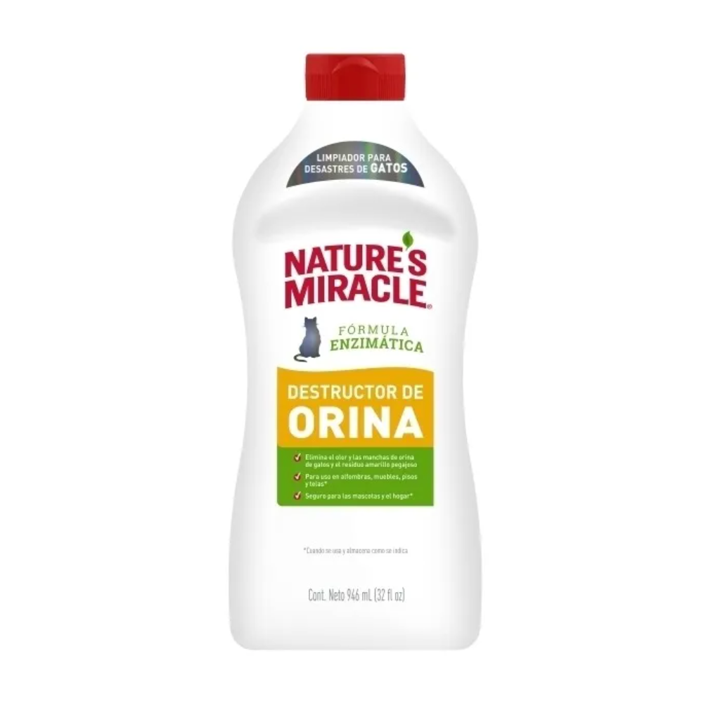 Nature's Miracle Destructor de Orina y Olores Atrayentes Gato 946ml