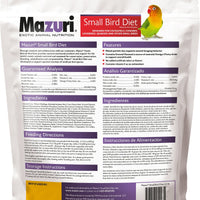 Mazuri Small Bird Diet Alimento para Aves Pequeñas 350Gr