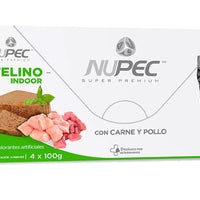 Nupec Caja con 4 piezas Alimento Húmedo Gato Indoor 100 Gr