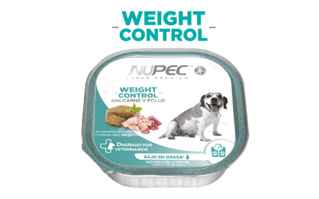 Nupec Caja con 4 piezas Alimento Húmedo para Perro Weight Control 100 Gr