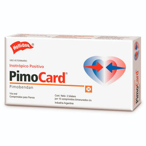 Holliday Pimocard Pimobendan 100 comprimidos (5 cajas con 20 comprimidos) Perros