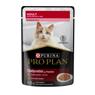 Caja con 24 Sobres Alimento Humedo Adulto Felino Pro Plan Salmon en Salsa Purina